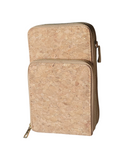 Cork Crossbody Phone Bag with Triple Zipper Design PBAG-121