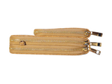 Cork Crossbody Phone Bag with Triple Zipper Design