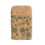 Cork Crossbody Phone Bag with Triple Zipper Design PBAG-121G