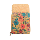 Cork Crossbody Phone Bag with Triple Zipper Design