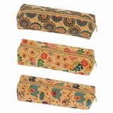 Cork soft case clutch for reading glasses/makeup/pencils