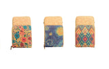 Cork Crossbody Phone Bag with Triple Zipper Design
