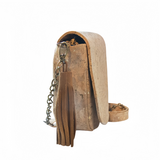 Cork Shoulder bag with gold flakes, crossbody KAP-01