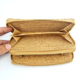 Cork Double Zipper Wallet Textured CUZ-124-1